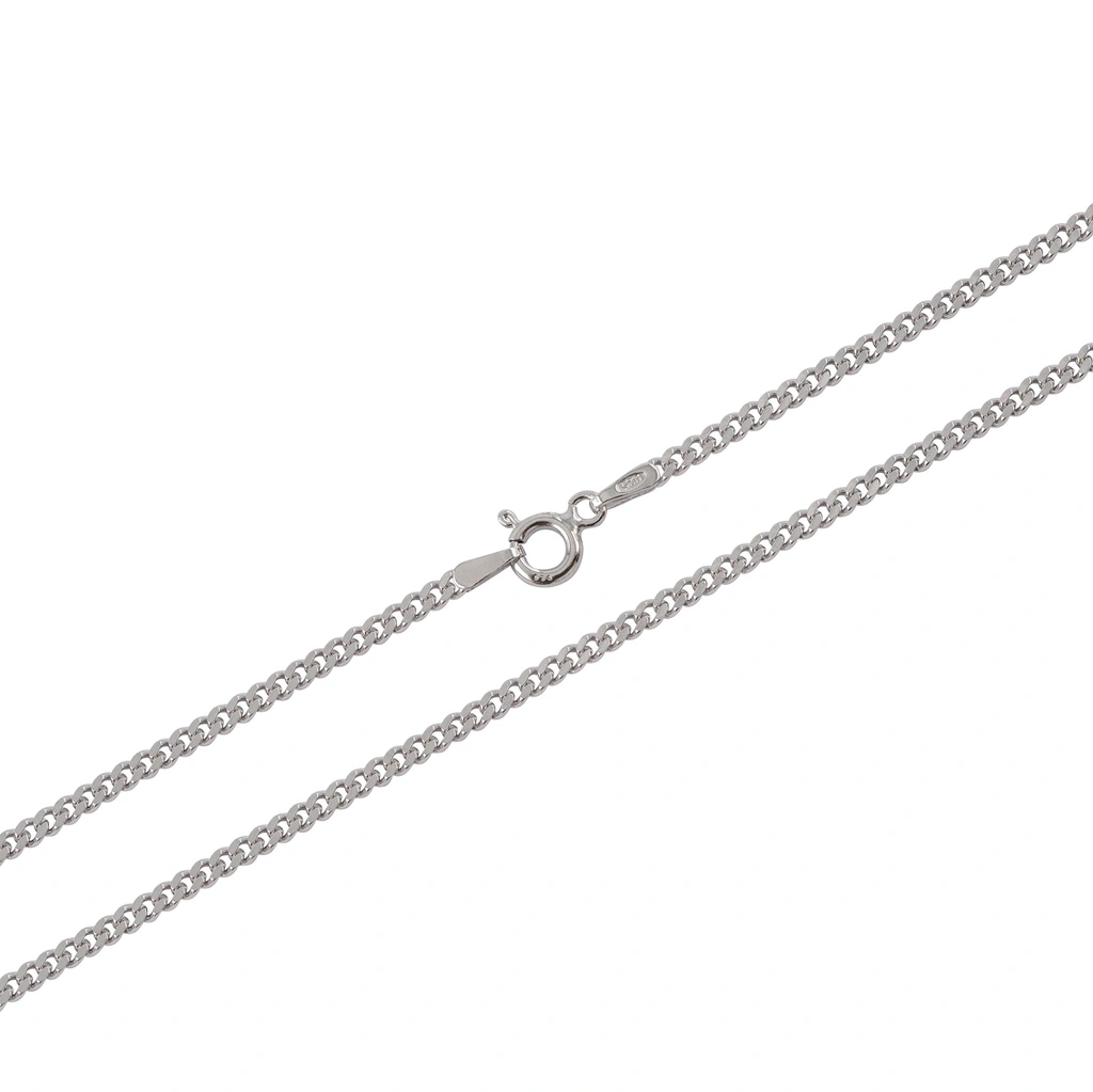 Silverhalsband pansarlänk - 1,25 mm/45 cm