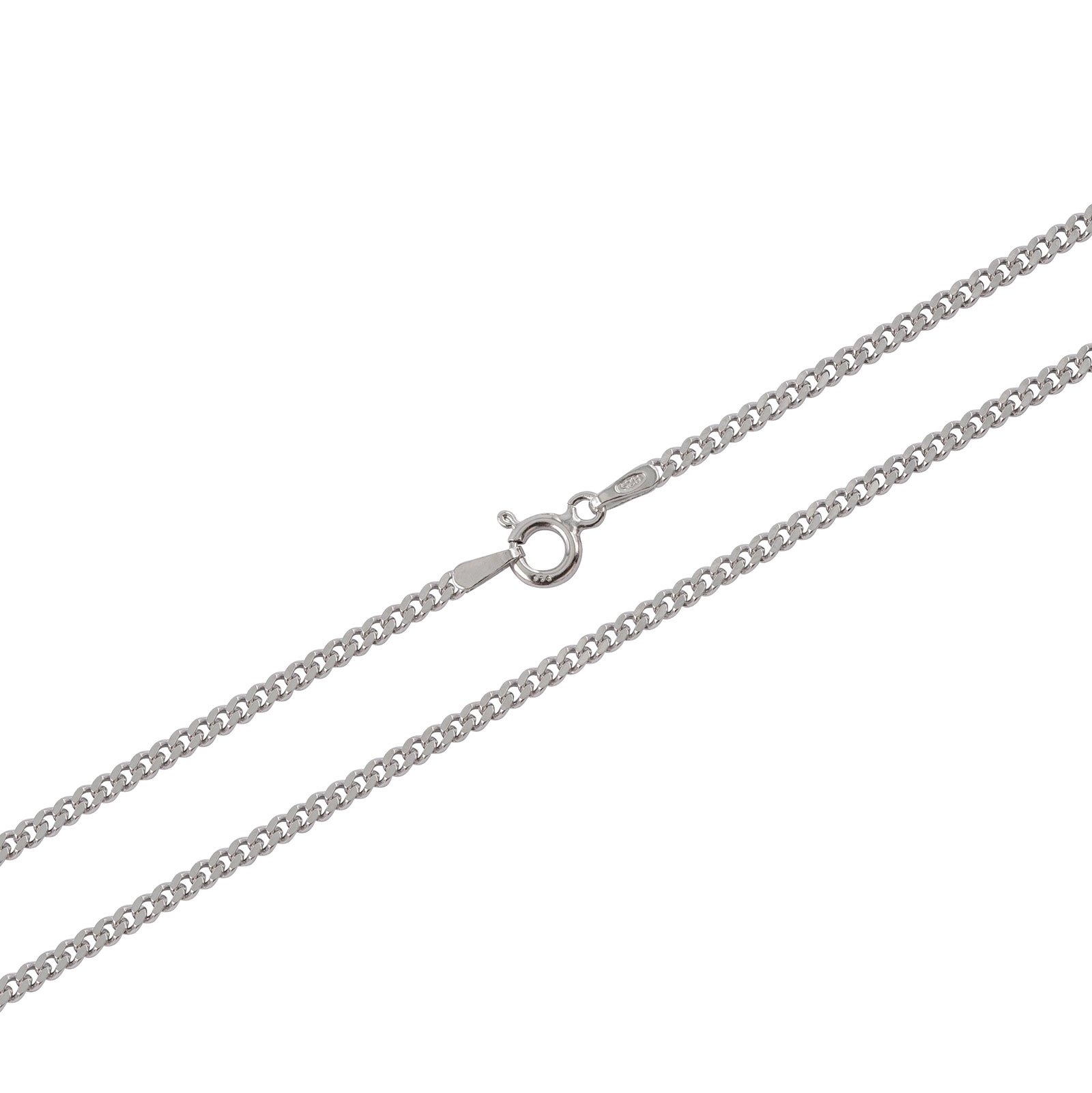 Silverhalsband pansarlänk - 1,7mm / 40cm