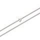 Silverhalsband pansarlänk - 1,7 mm/60 cm