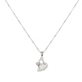 Silverhalsband med hjärtberlock 40+5 cm