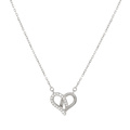 Silverhalsband med hjärtberlock 40+5 cm