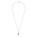 Silverhalsband - dropphänge, 45 cm