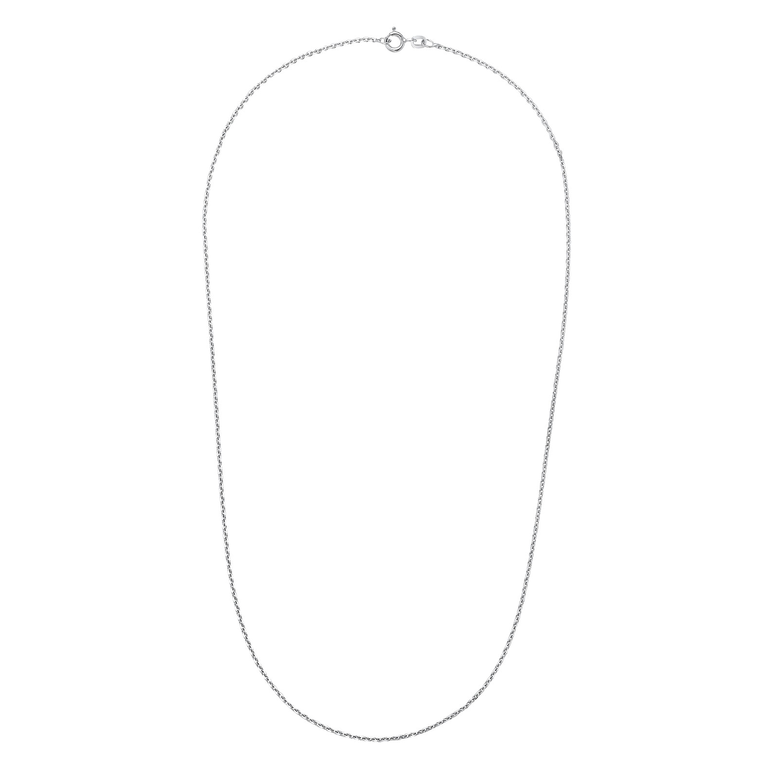 Guldpläterat silverhalsband, hjärtberlock - 42 cm
