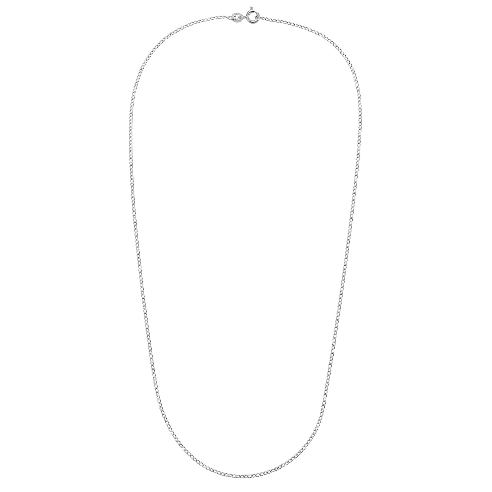Silverhalsband, pansarkedja - 40 cm / 2 mm