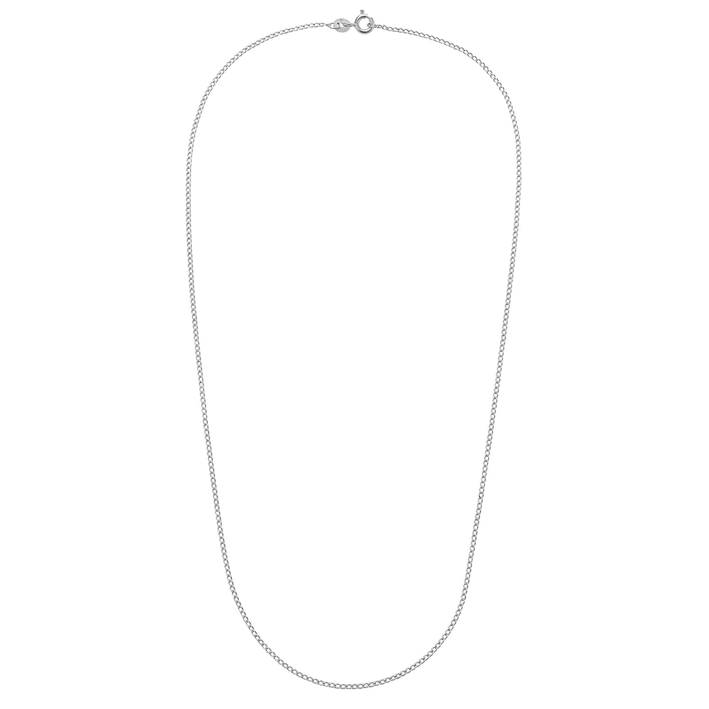 Silverhalsband, pansarkedja - 40 cm / 2 mm