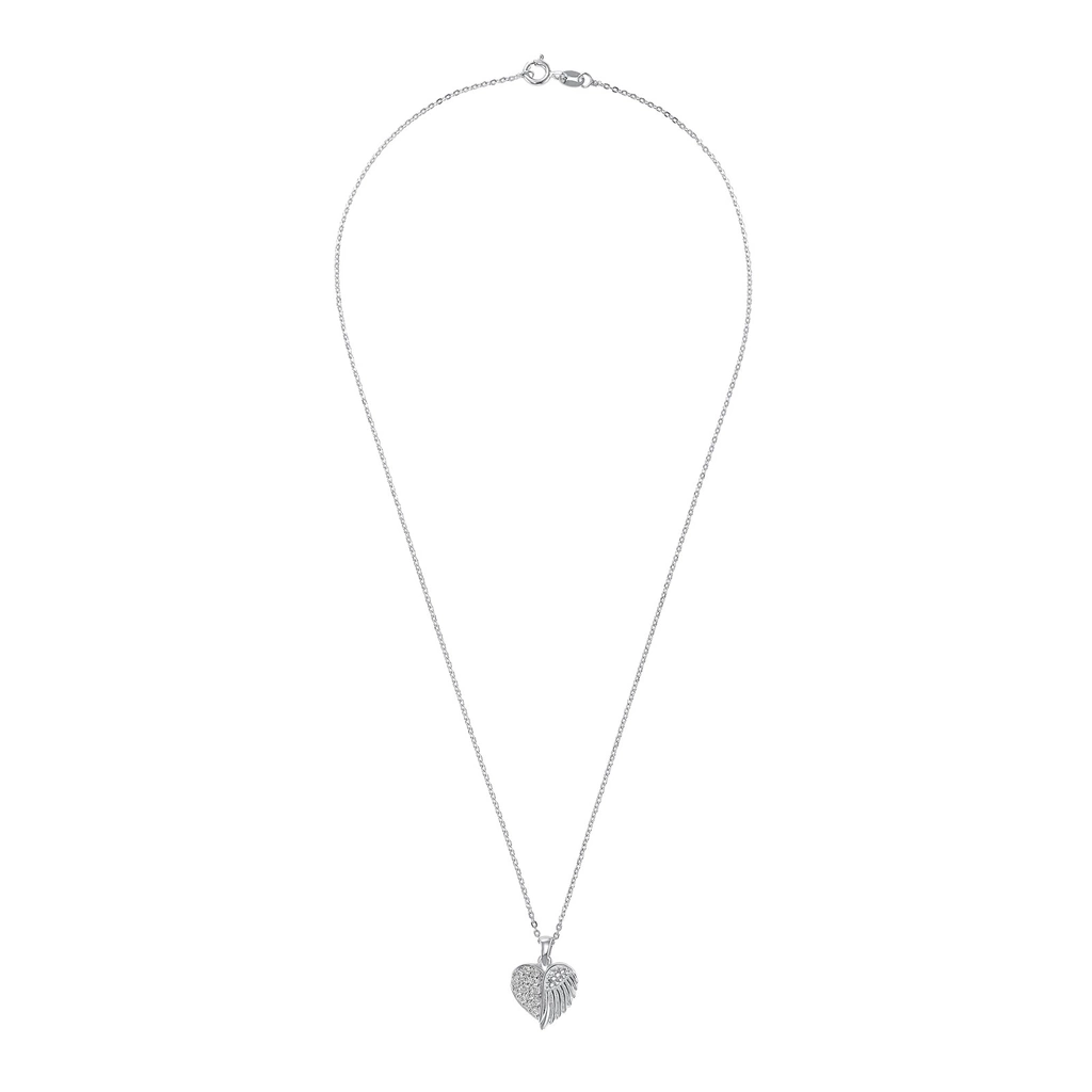 Halsband med hänge Sterling Silver 925 - Hjärta, 42 cm