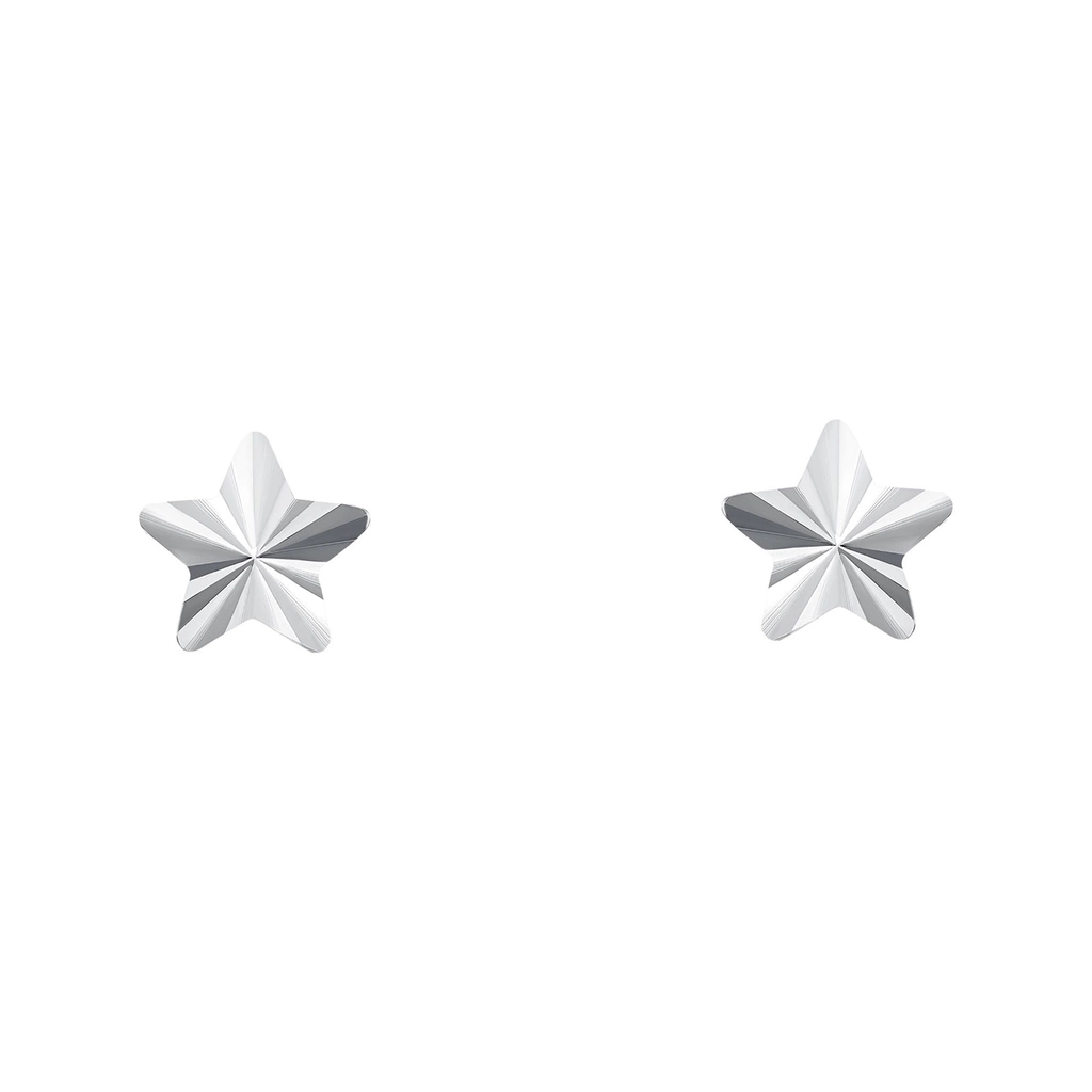 Silverörhängen barn - studs stjärnor, 5 mm