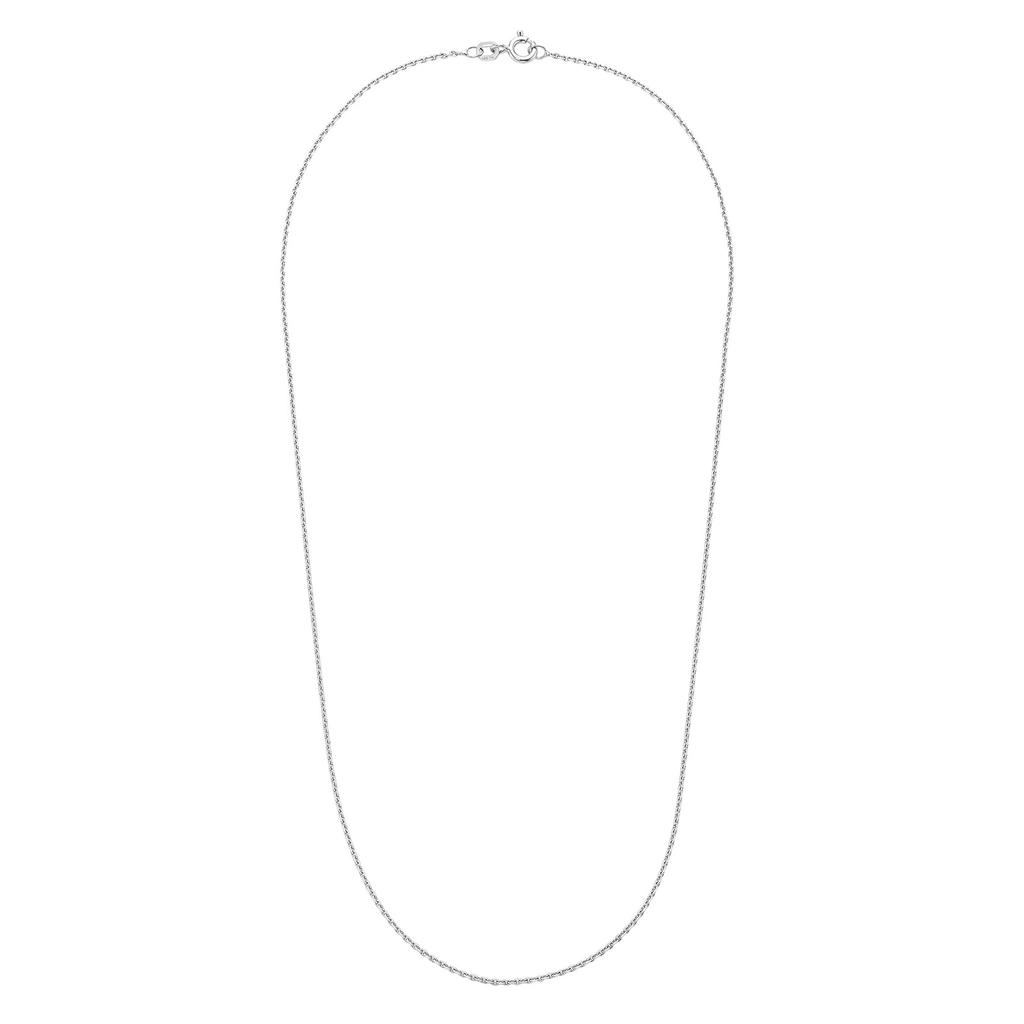 Silverhalsband, ankarkedja - 45 cm / 1 mm