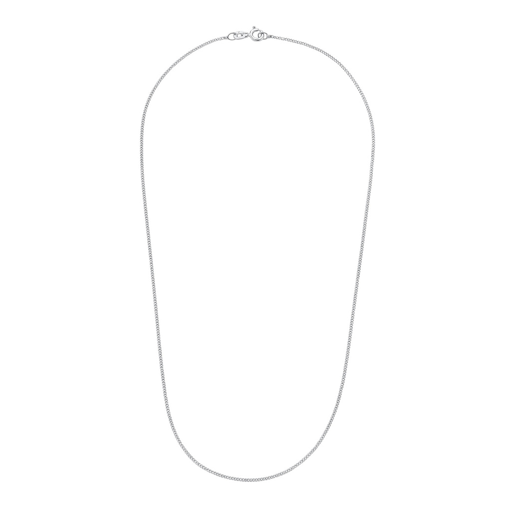 Silverhalsband - pansarkedja, 42 cm / 1 mm