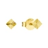 Örhängen 9k guld - facetterade fyrkanter, 2 mm
