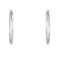 Silverörhängen - rörformade hoops, 30 mm