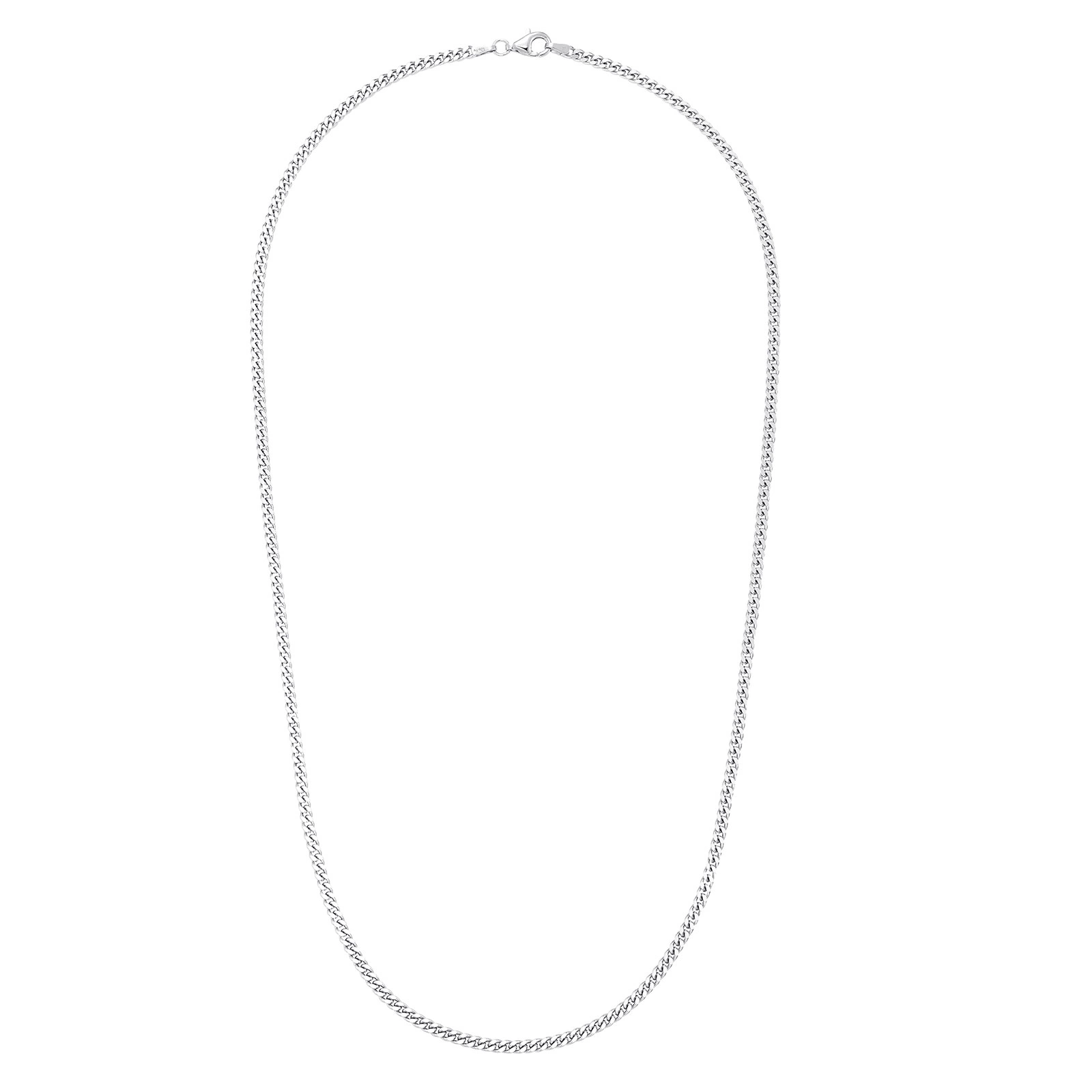 Silverhalsband - Pansarkedja, unisex, 50 cm / 3 mm