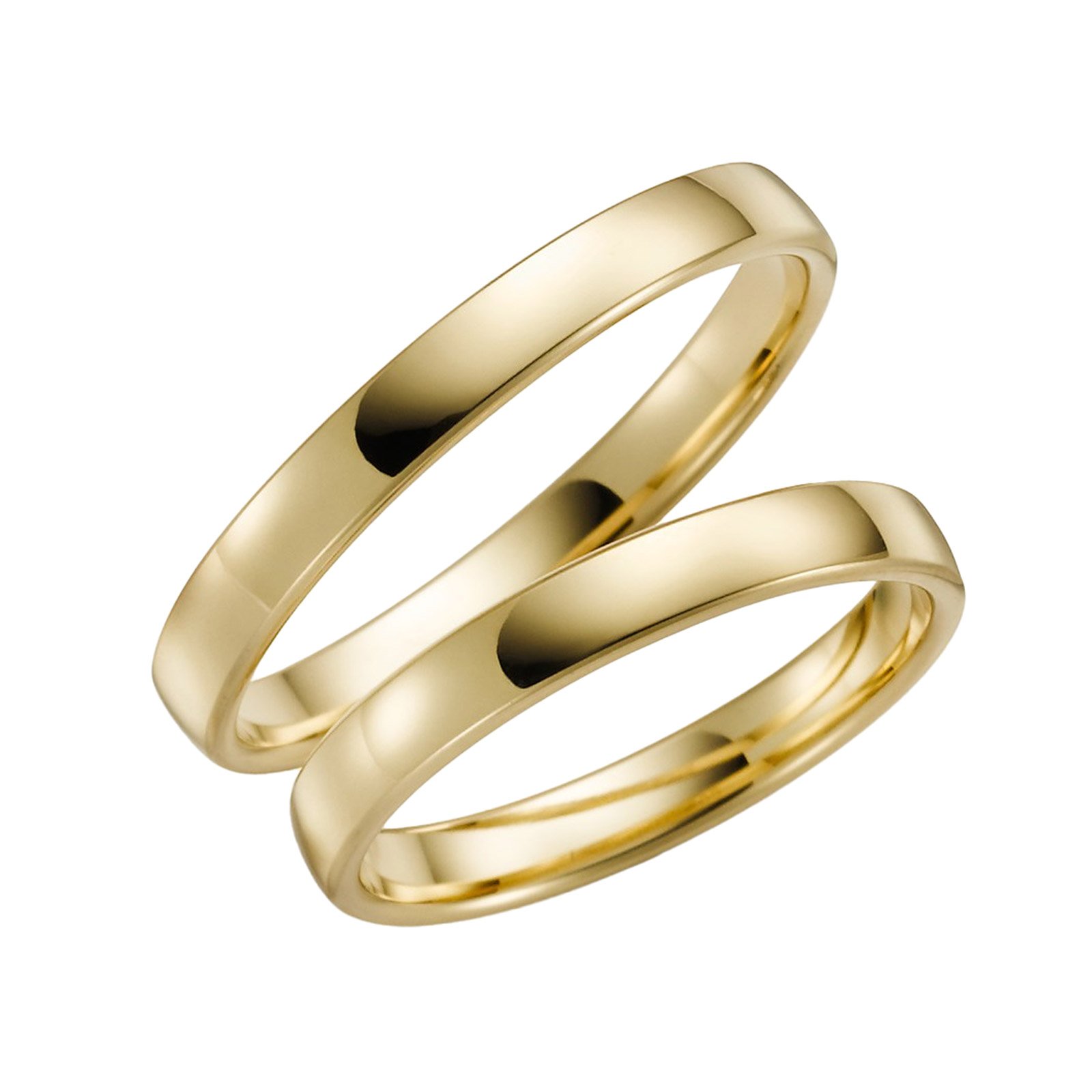 Förlovningsring 9k guld - Rak 3 mm / 1,3 mm