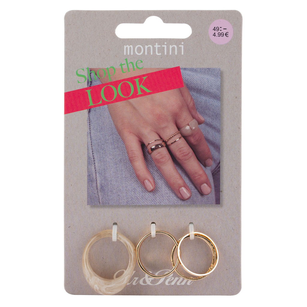 5 pack guldfärgade ringar - Shop the look