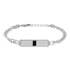 Armband barn äkta silver - bricka, tät pansar, 15+2 cm