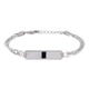 Armband barn äkta silver - bricka, tät pansar, 15+2 cm