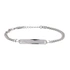 Armband barn äkta silver - pansarlänk & bricka, 15+2 cm