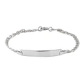 Armband barn äkta silver - bricka facetter, 11+2 cm
