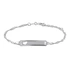Armband barn äkta silver - mönstrad bricka, 13+2 cm
