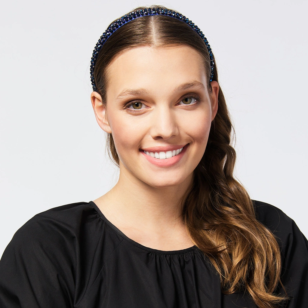 Diadem med blå stenar