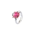 Silverring för barn - rosa nyckelpiga, 15