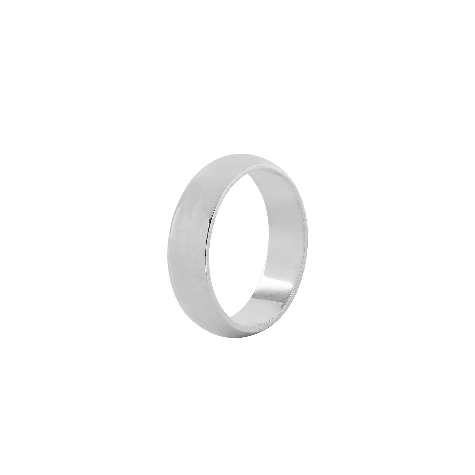 Silverring herr - kupad, 4 mm