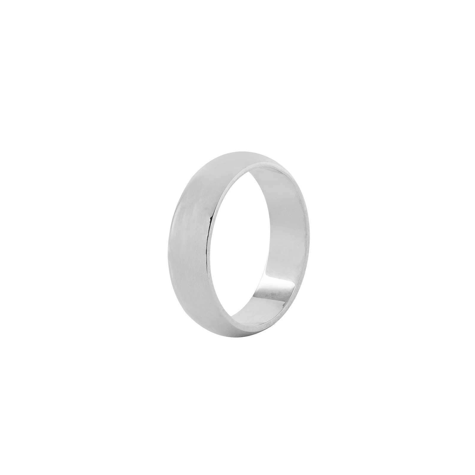 Silverring herr - rak, 4 mm