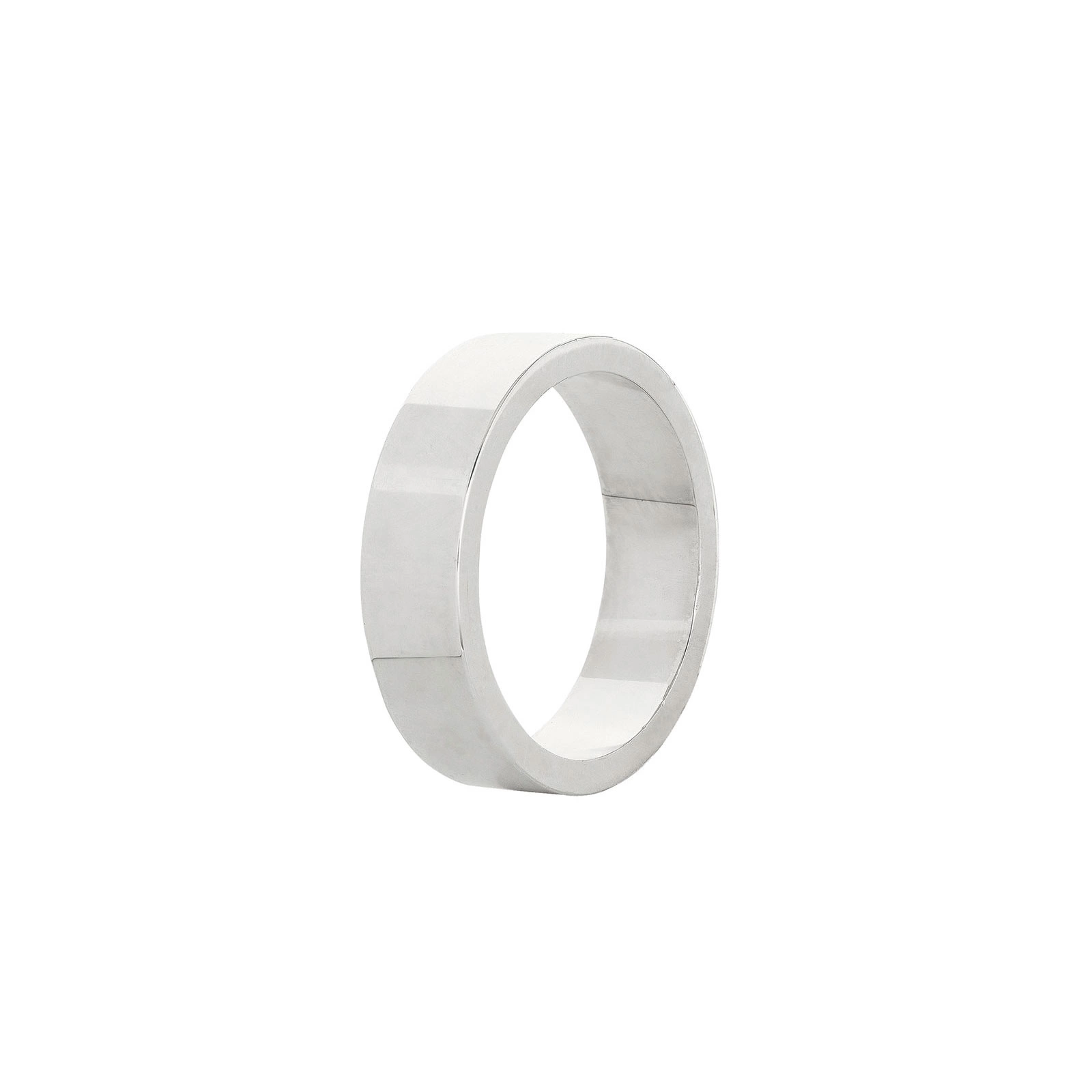 Silverring herr - rak, 6 mm