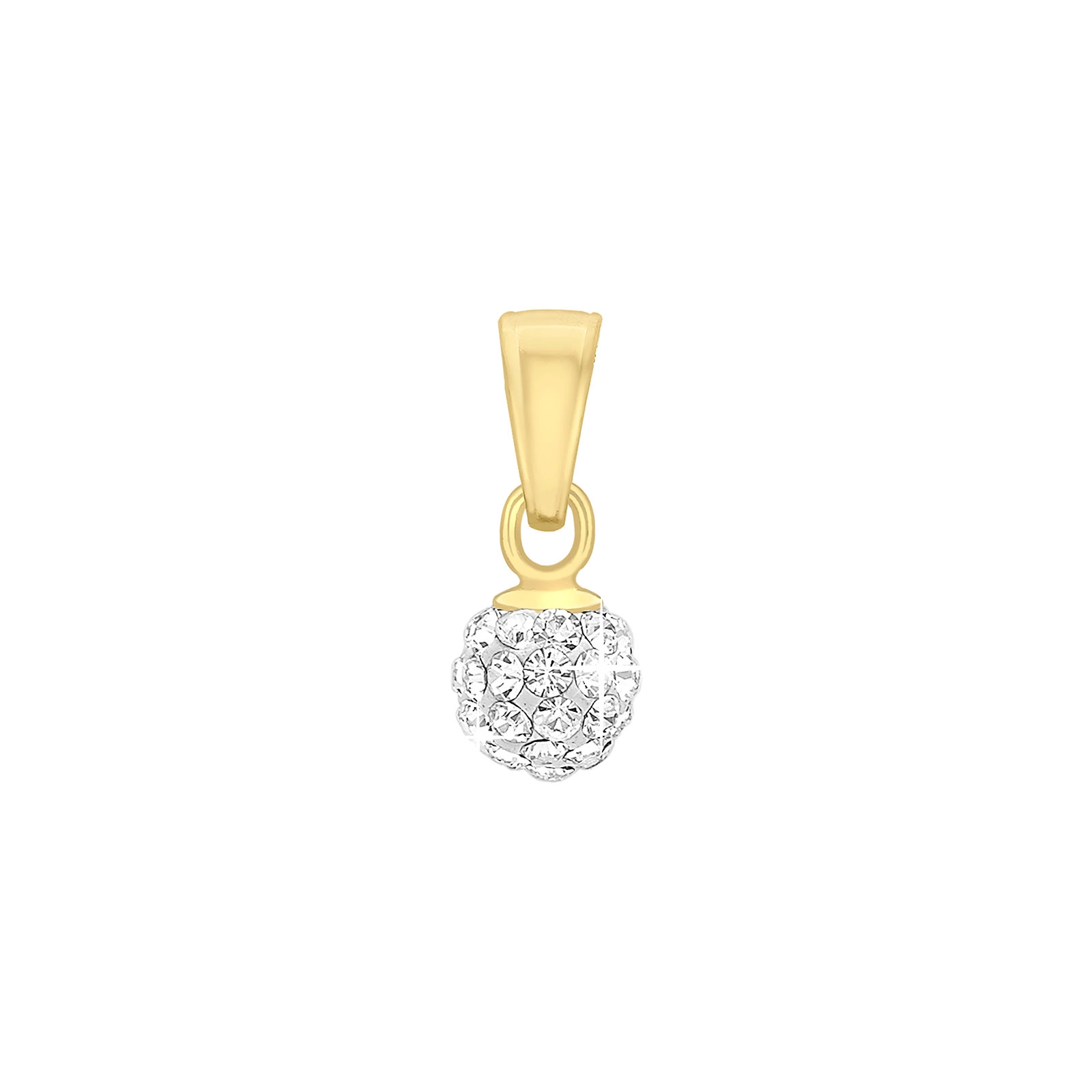 Hängsmycke 9k guld - glitterboll 5 mm