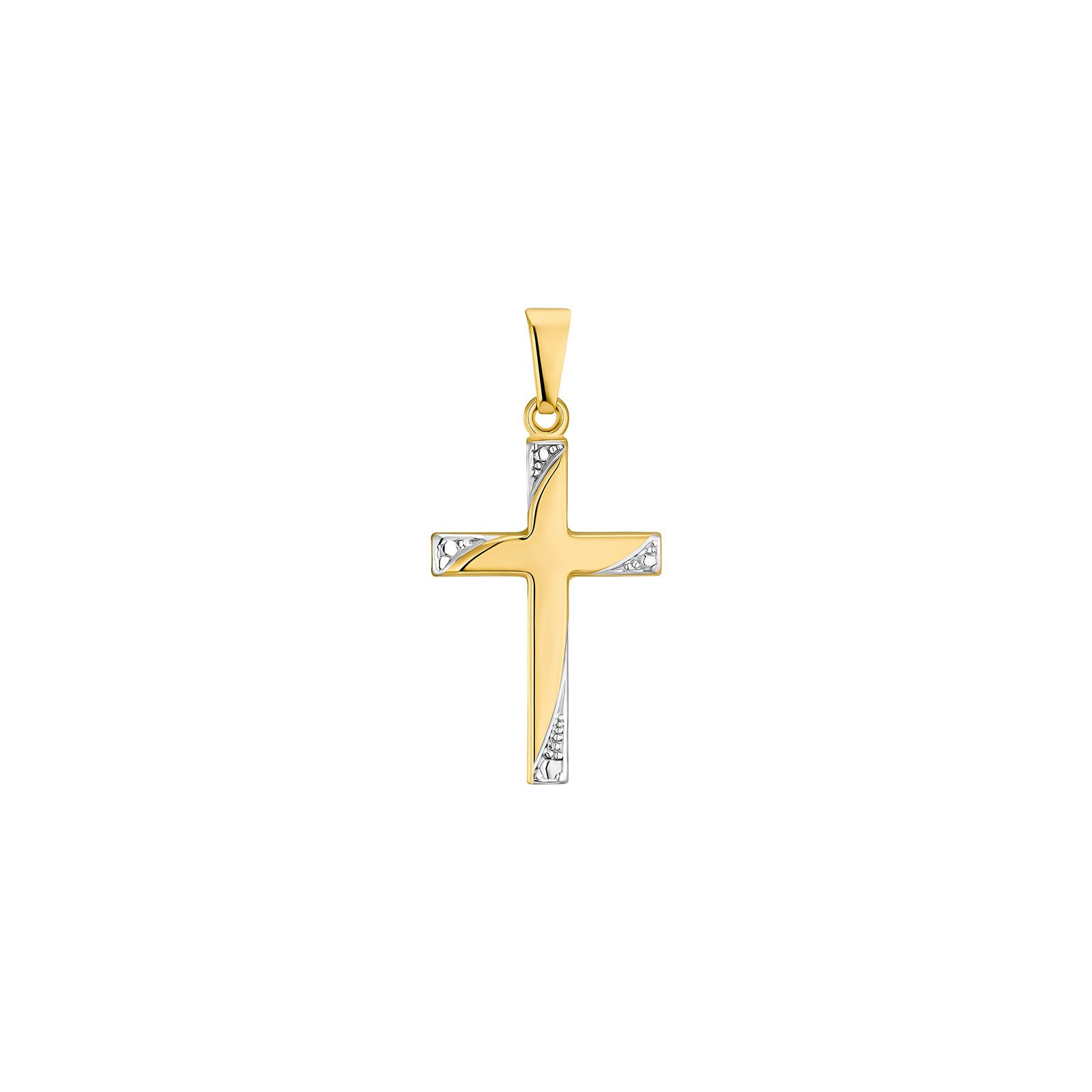 Hängsmycke 9k guld - kors, 28x14 mm