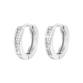 Örhängen i äkta silver - hoops med stenar 13,5mm
