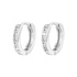 Örhängen i äkta silver - hoops med stenar 13,5mm