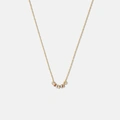 Halsband 9k guld - berlocker tricolor - 41 cm