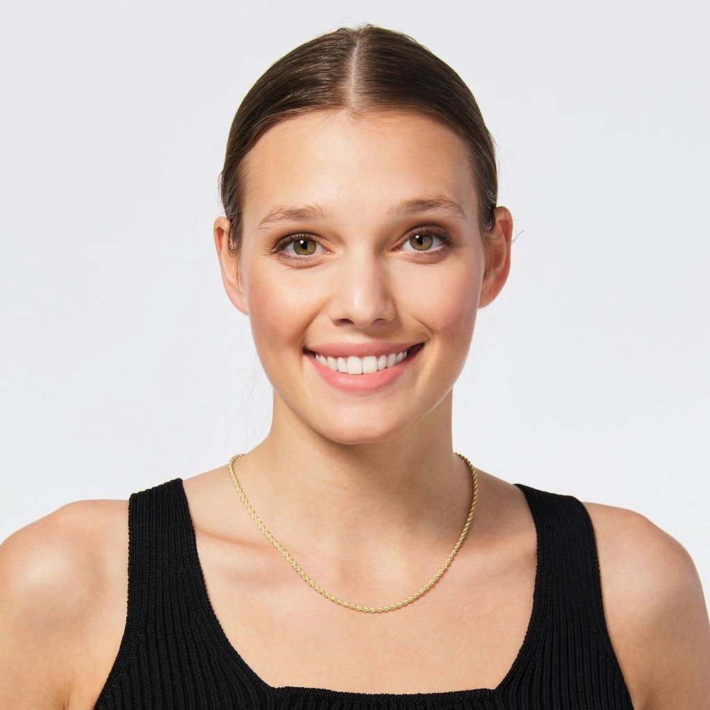 Halsband 9k guld - Repkedja 46 cm