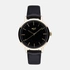 Regal damklocka - svart band, guldton/svart, 36mm