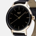Regal damklocka - svart band, guldton/svart, 36mm