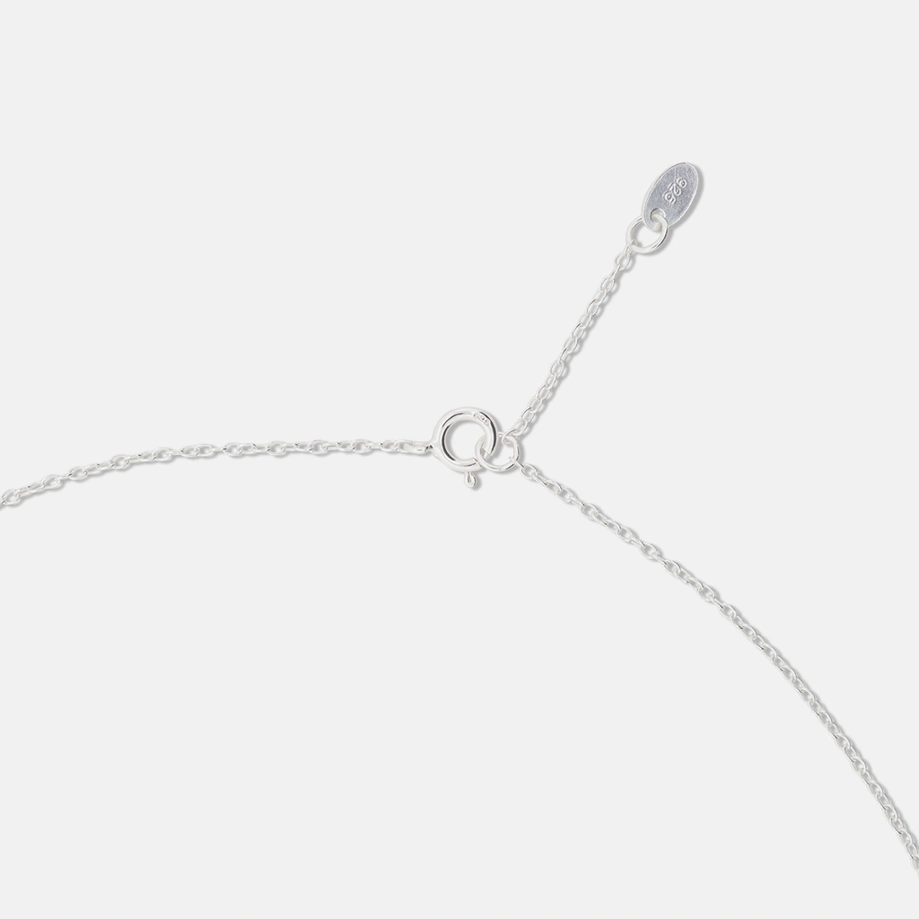 Silverhalsband för barn - rosa/lila fjäril, 36+2 cm