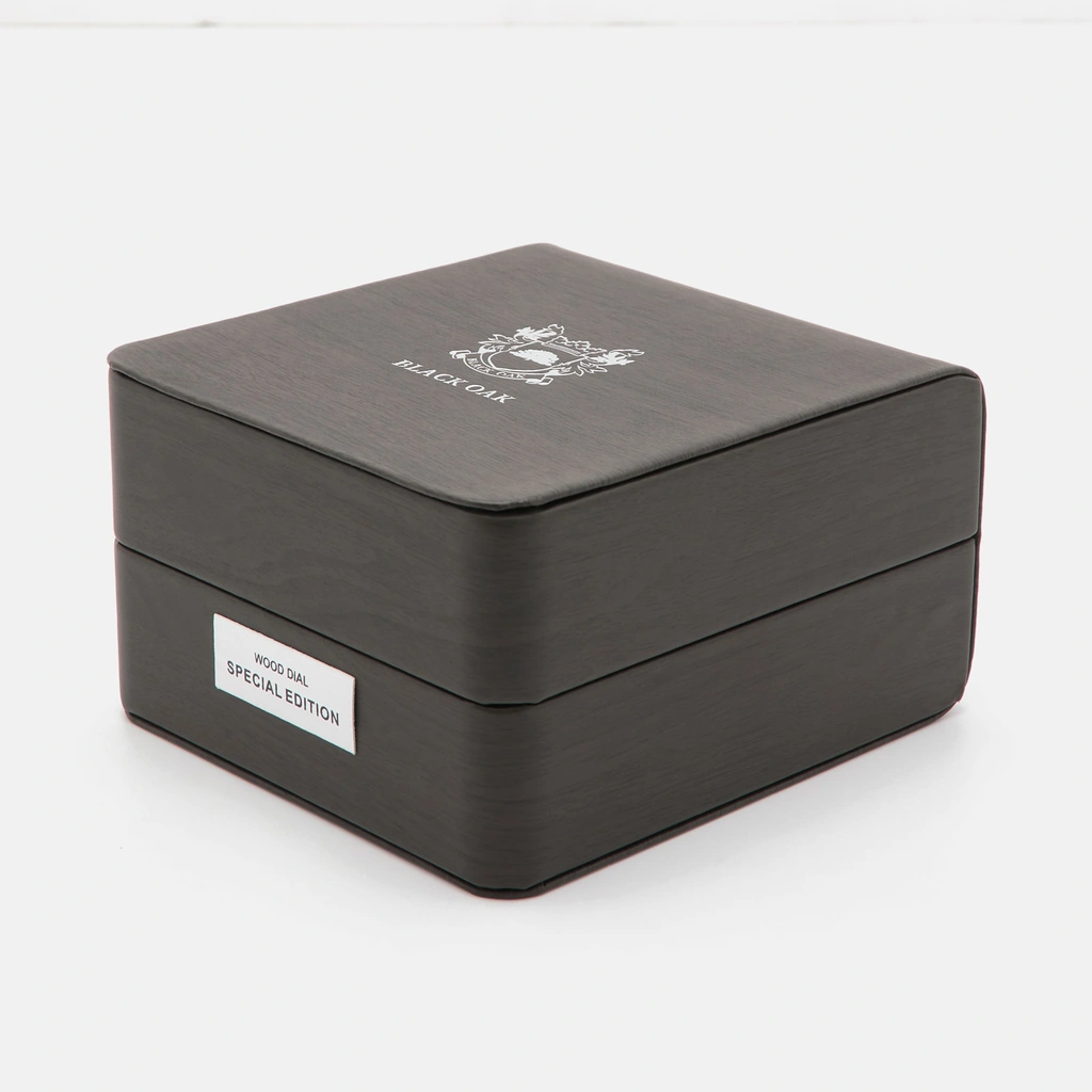 Black Oak Timber herrklocka - svart mesh, 41 mm