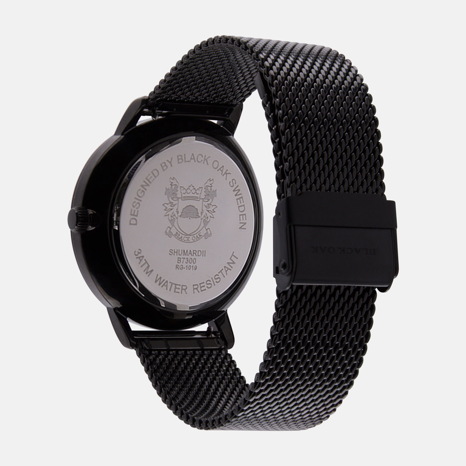 Black Oak Shumardii herrklocka - svart, 42 mm