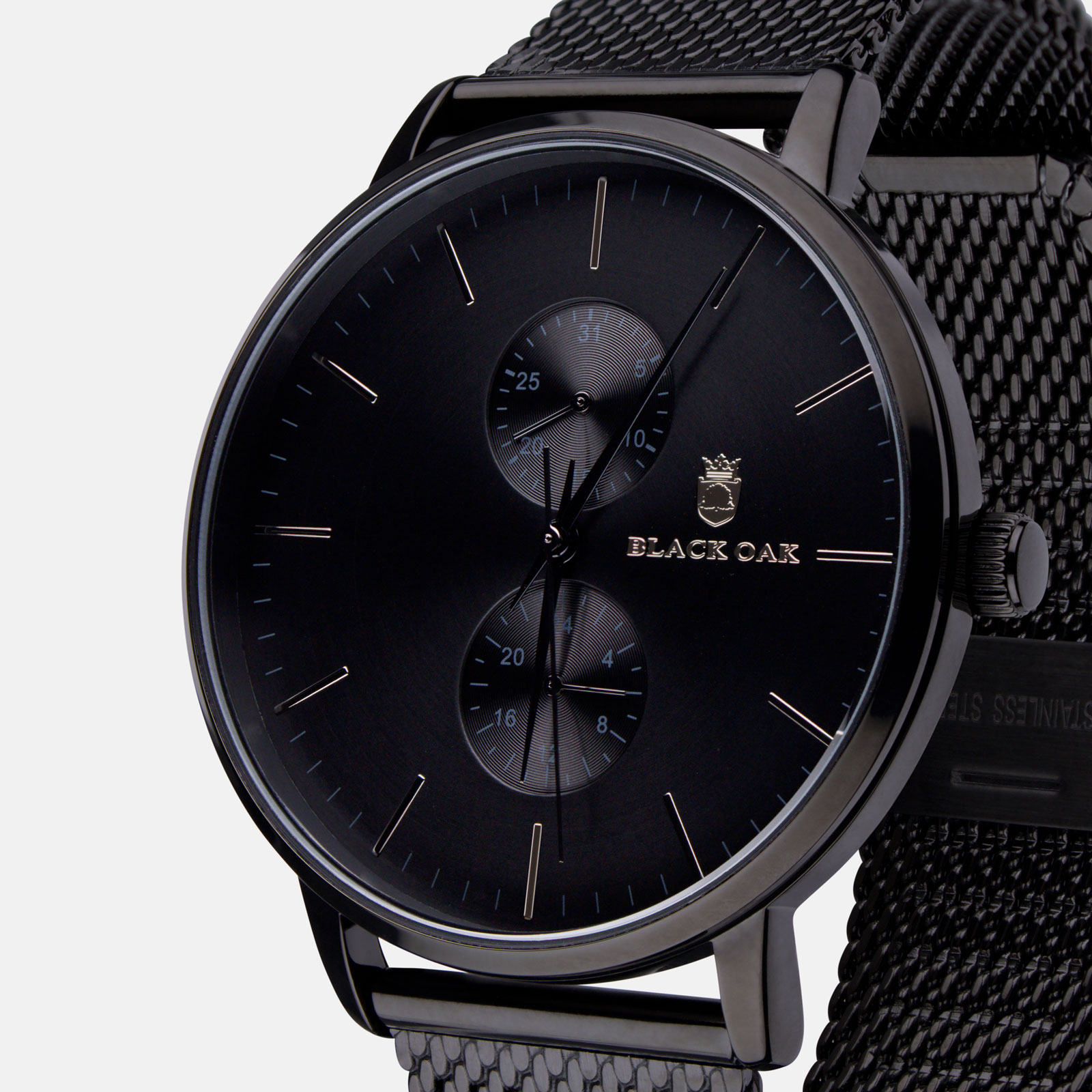 Black Oak Shumardii herrklocka - svart, 42 mm