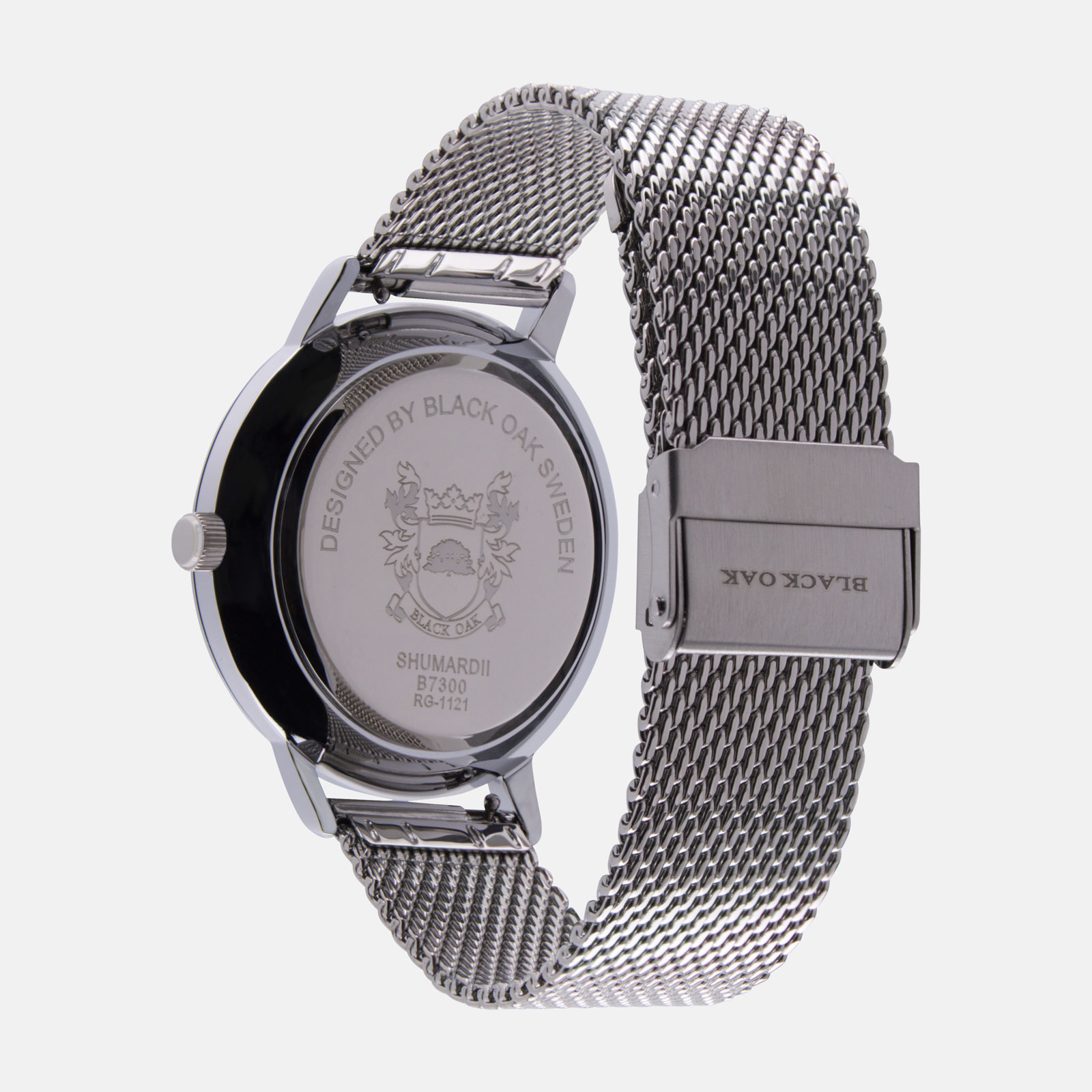 Black Oak Shumardii klocka herrklocka - silver/blå, 42 mm