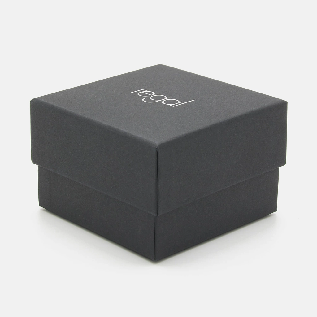 Regal klockset herr -  metallband, silverton/blå, 45mm