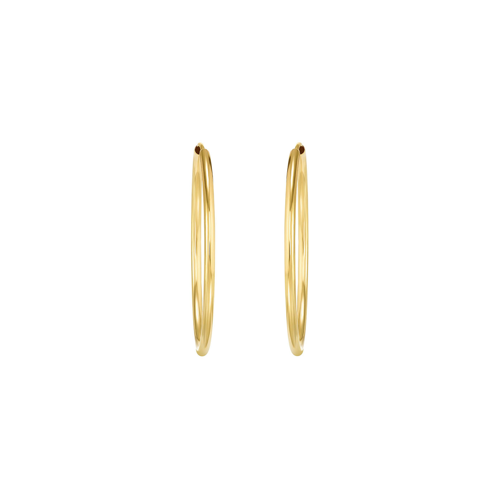 Örhängen 9k guld - rörformade hoops 30 mm