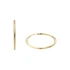 Örhängen 9k guld - rörformiga hoops, 25 mm