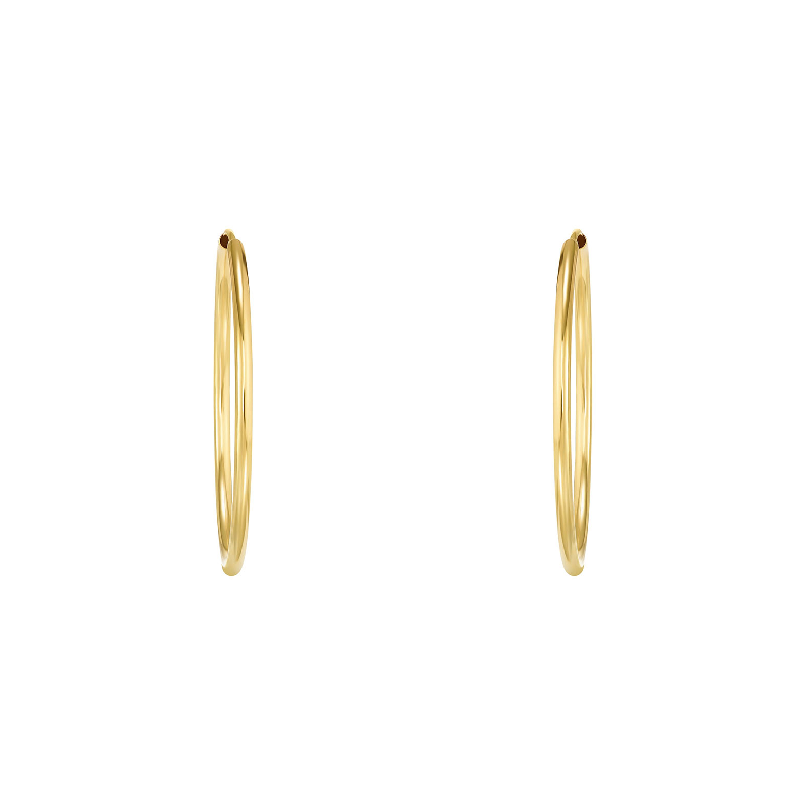 Örhängen 9k guld - rörformade hoops 15 mm