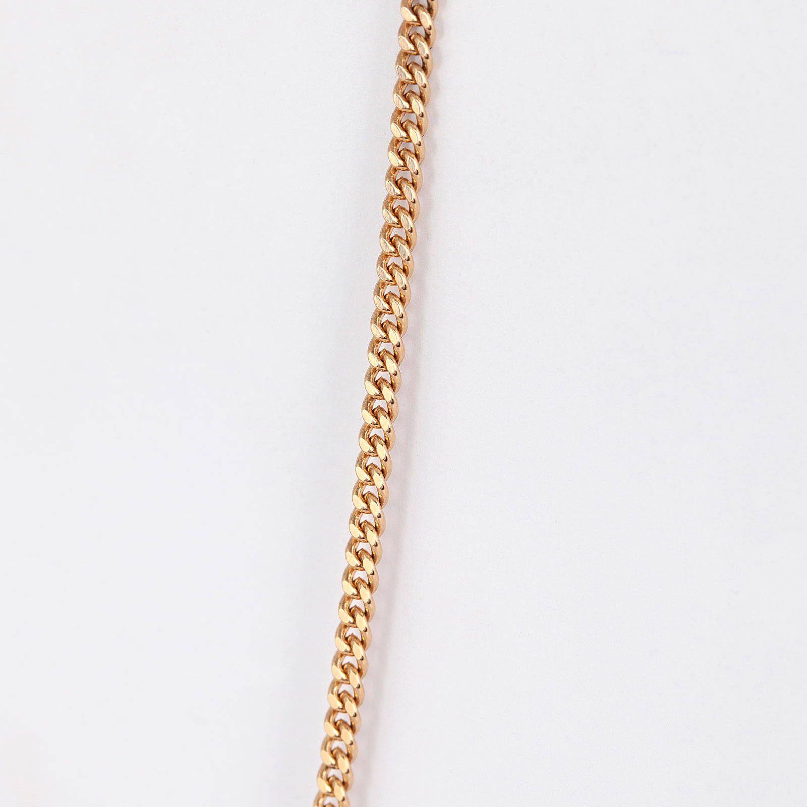 Halsband 18k guld - pansarkedja 45 cm