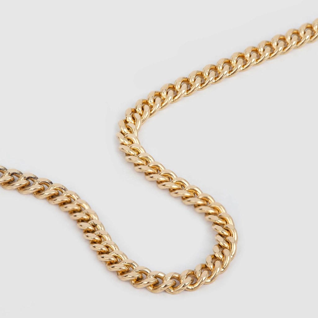 Halsband 18k guld - pansarkedja 45 cm