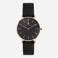 Black Oak Gerardii herrklocka - svart/rosegold, 41 mm