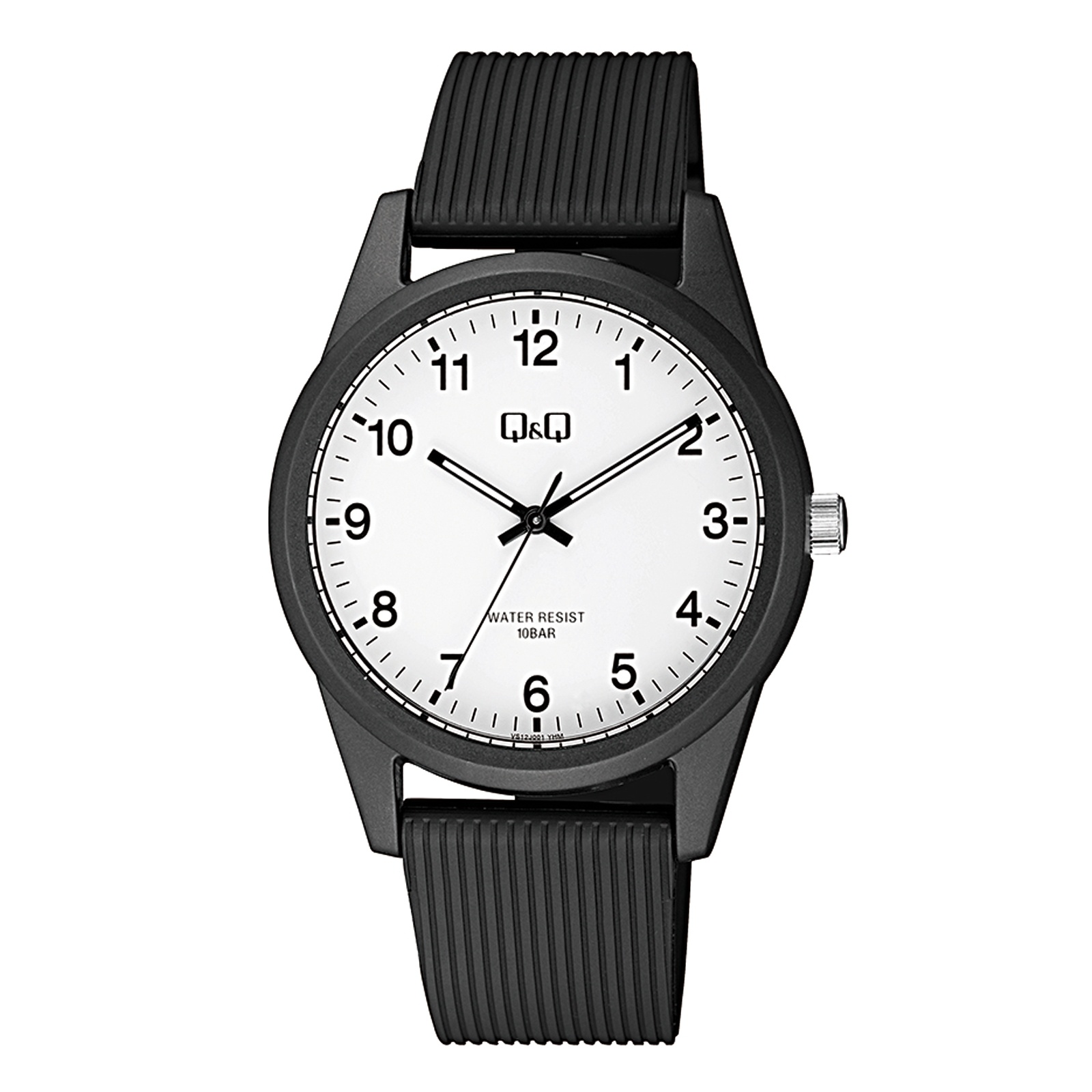 Q&Q barnklocka vit/svart, gummiband - VS12J001Y