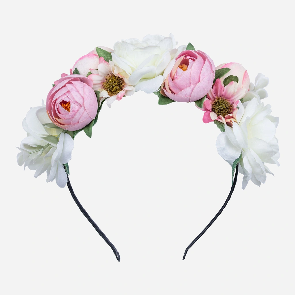 Diadem - vita & rosa blommor